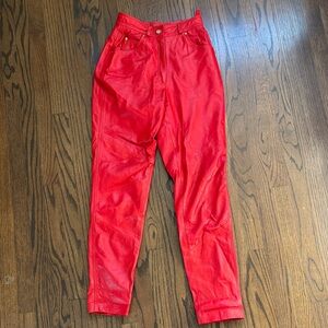 Wilsons Red Leather Pants